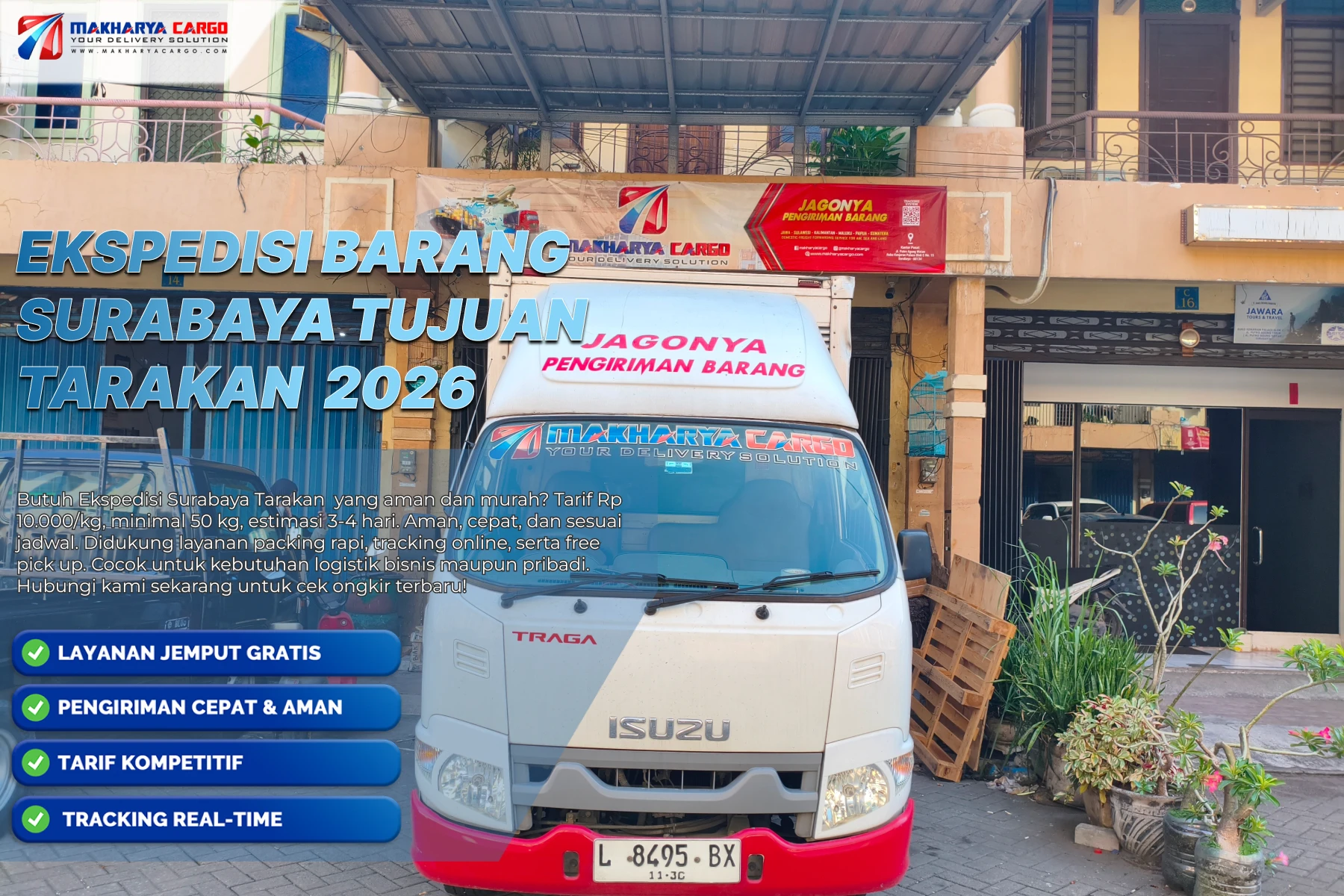 ekspedisi barang surabaya tujuan tarakan