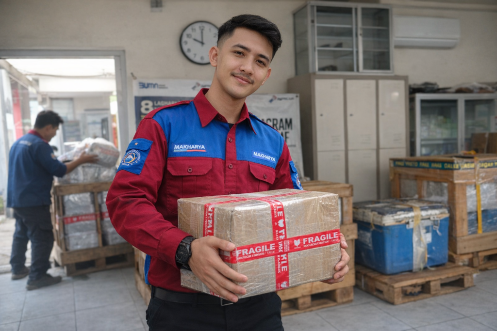 pengiriman barang dari ekspedisi sidoarjo morowali bersama makharya cargo