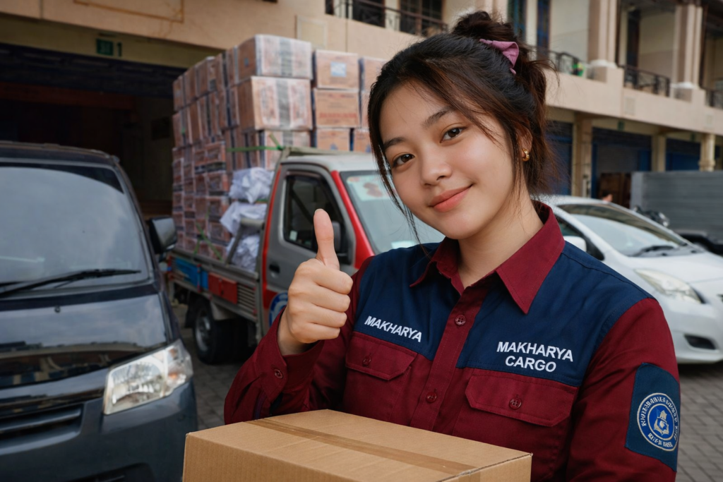 pengiriman barang dari ekspedisi sidoarjo tomohon bersama makharya cargo