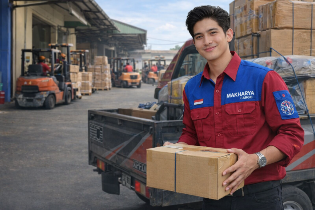 proses pemberangkatan barang dari ekspedisi sidoarjo tanah tidung via kapal