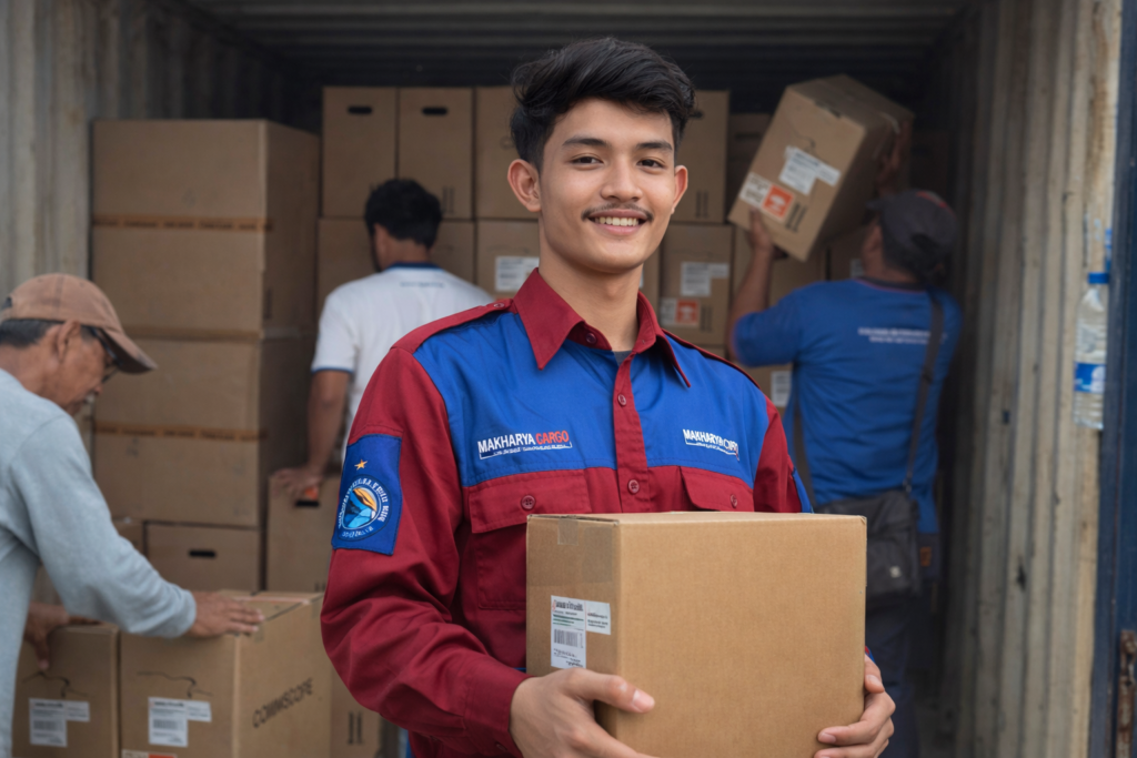pengiriman barang dari ekspedisi sidoarjo wanci bersama makharya cargo