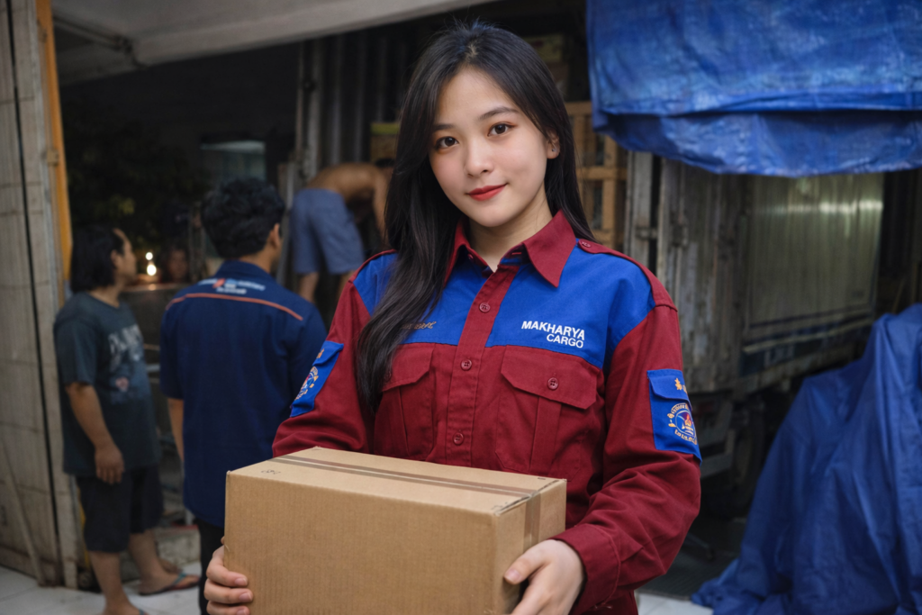 bongkar muat barang dari ekspedisi sidoarjo biak via kapal