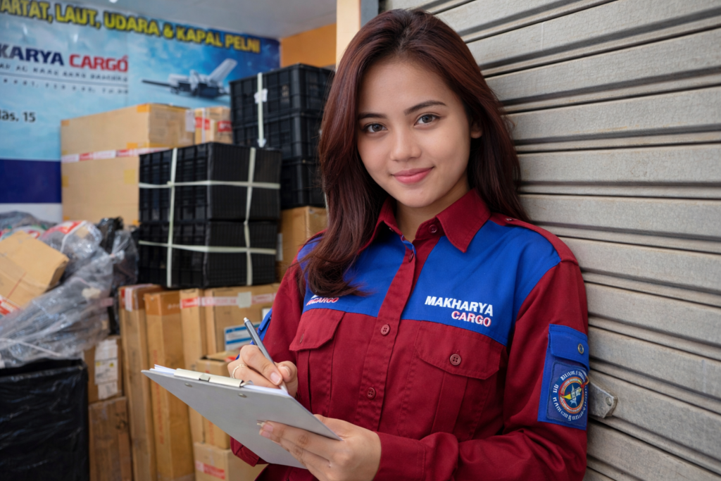 pengecekan barang dari ekspedisi sidoarjo muara tewe via laut