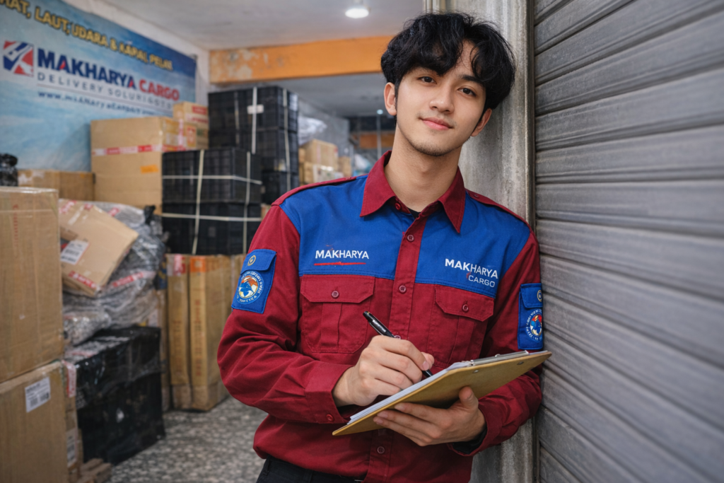 pencacatan barang dari ekspedisi sidoarjo barru bersama makharya cargo