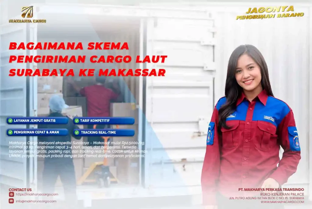 Pengiriman cargo laut Surabaya Makassar untuk proyek dan UMKM