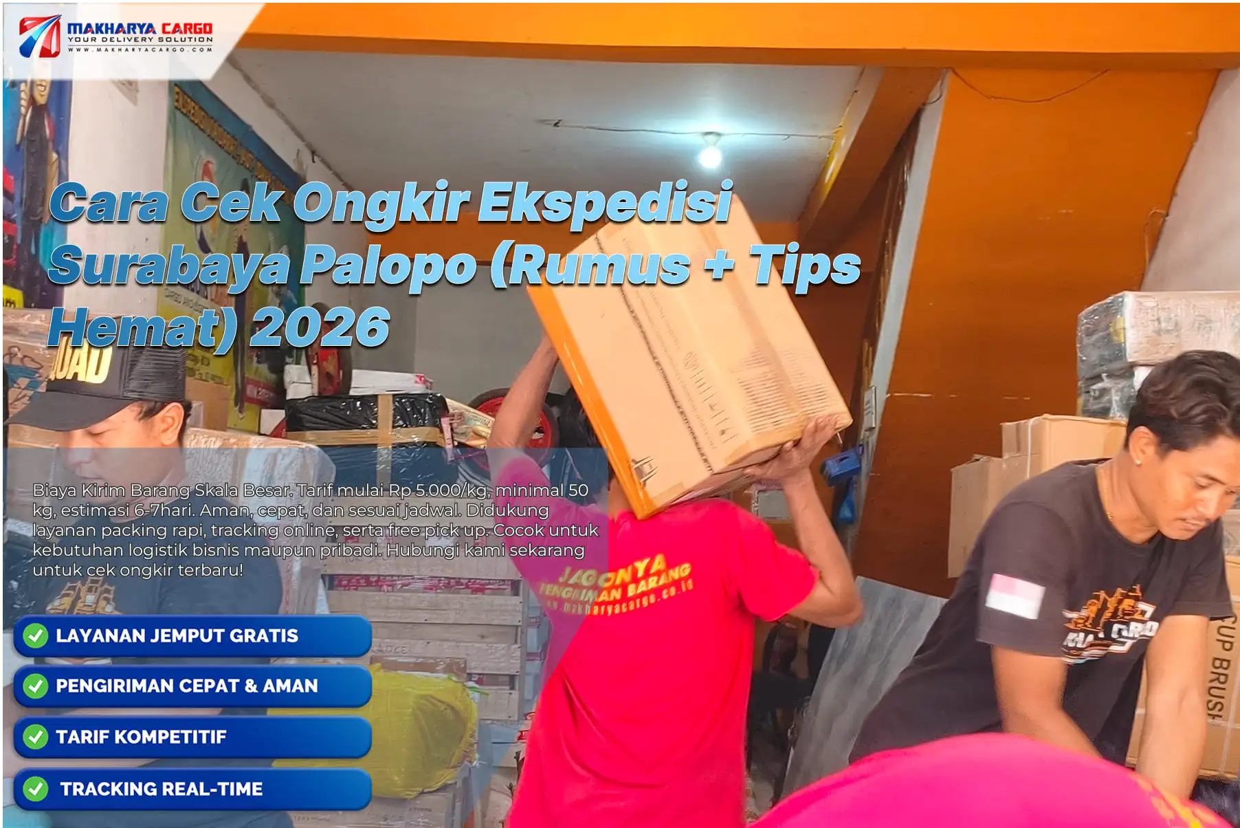 cek ongkir ekspedisi Surabaya Palopo dengan rumus cargo