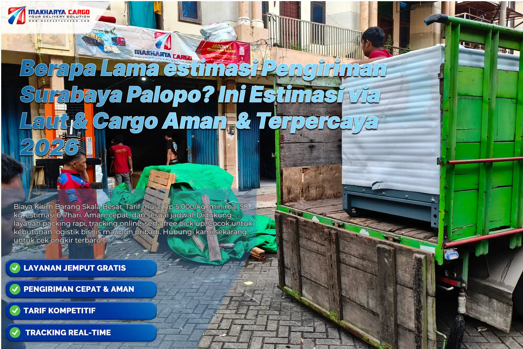 estimasi pengiriman Surabaya Palopo via cargo laut