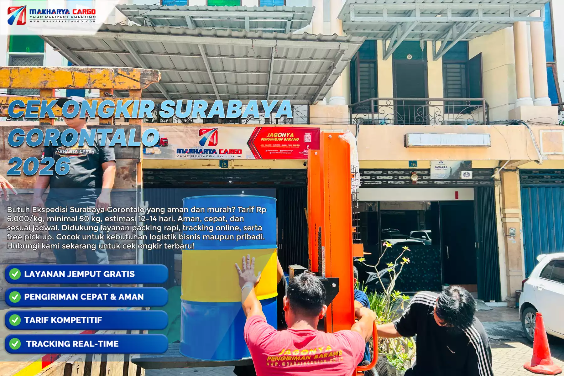 cek ongkir surabaya gorontalo secara online menggunakan kalkulator ekspedisi