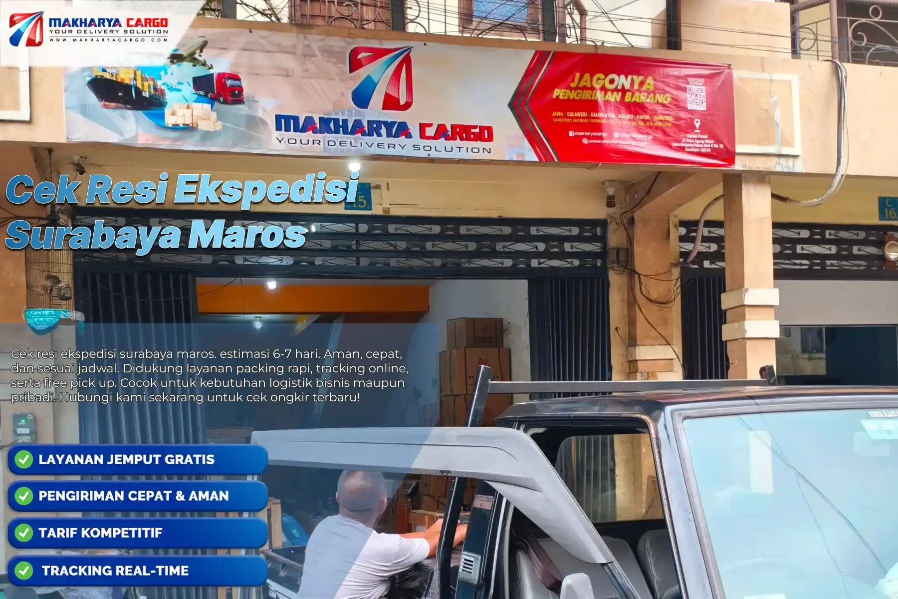 Cek Resi Ekspedisi Surabaya Maros untuk Tracking Cargo Secara Online 5 Cek Resi Ekspedisi Surabaya Maros. Tarif mulai 5.000/Kg