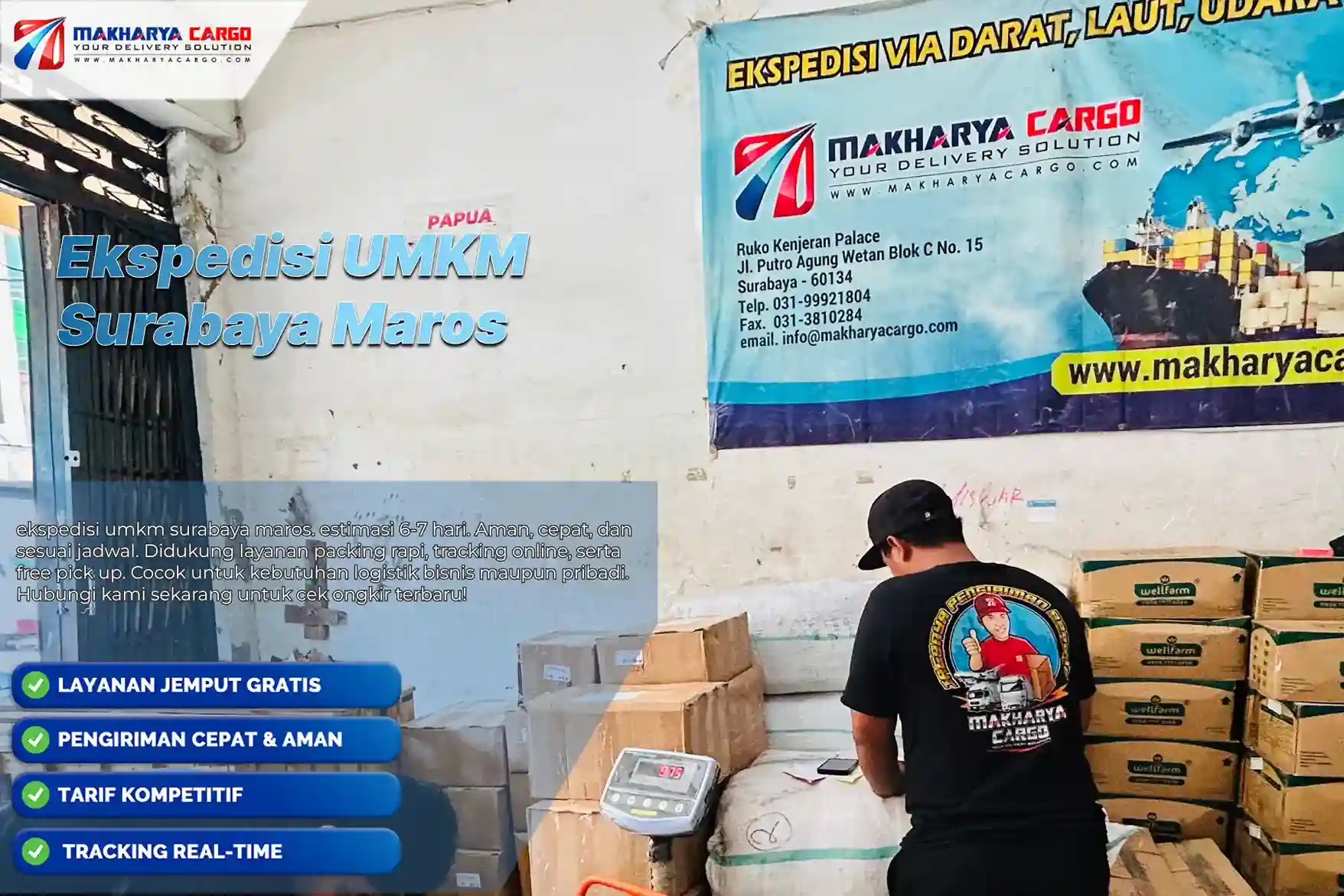 Ekspedisi UMKM Surabaya Maros untuk Pengiriman Barang Toko Online dan Bisnis 5 ekspedisi umkm surabaya maros. tarif 5.000/Kg