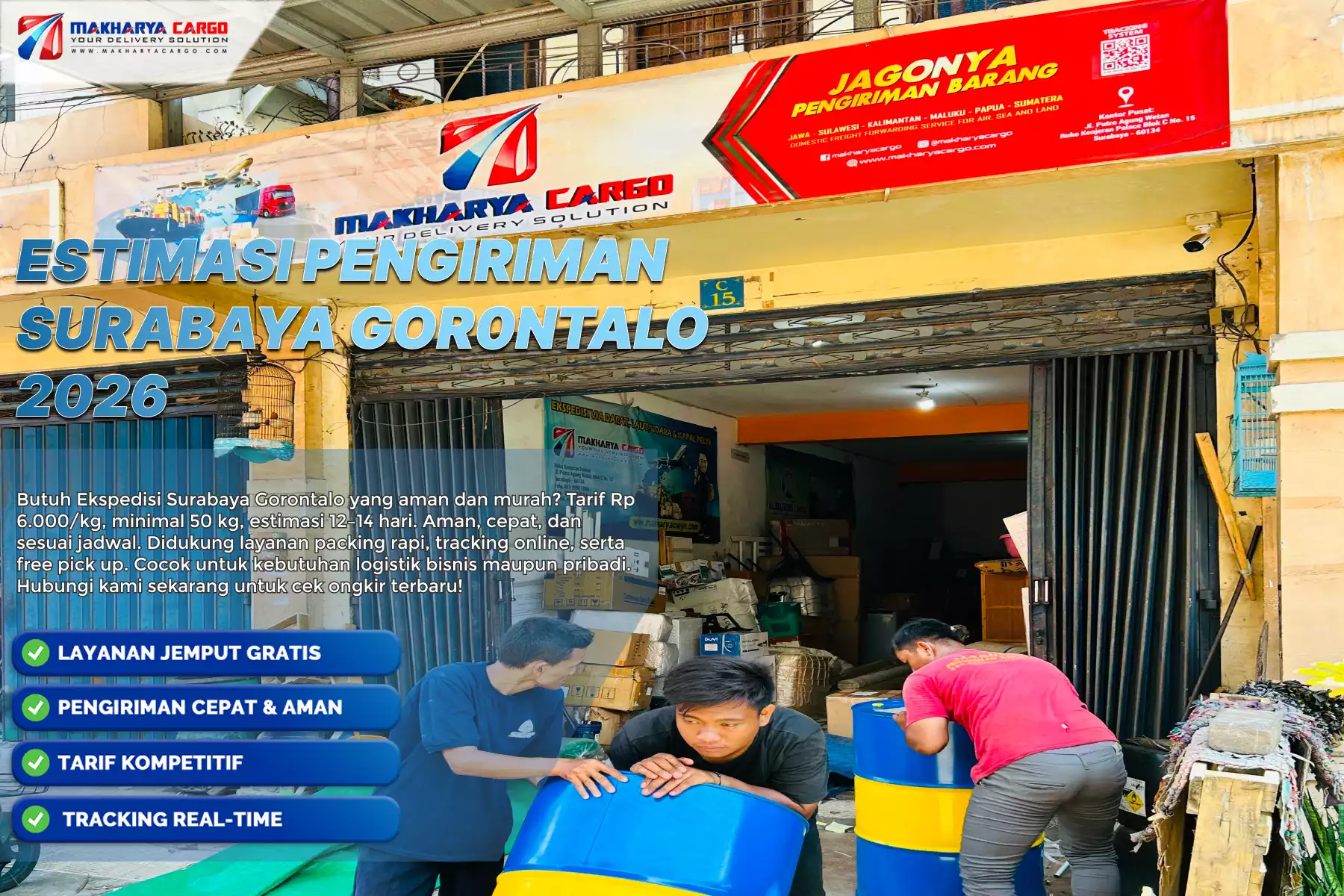 Estimasi Pengiriman Surabaya Gorontalo via Laut & Udara 5 estimasi pengiriman surabaya gorontalo via cargo laut dan udara