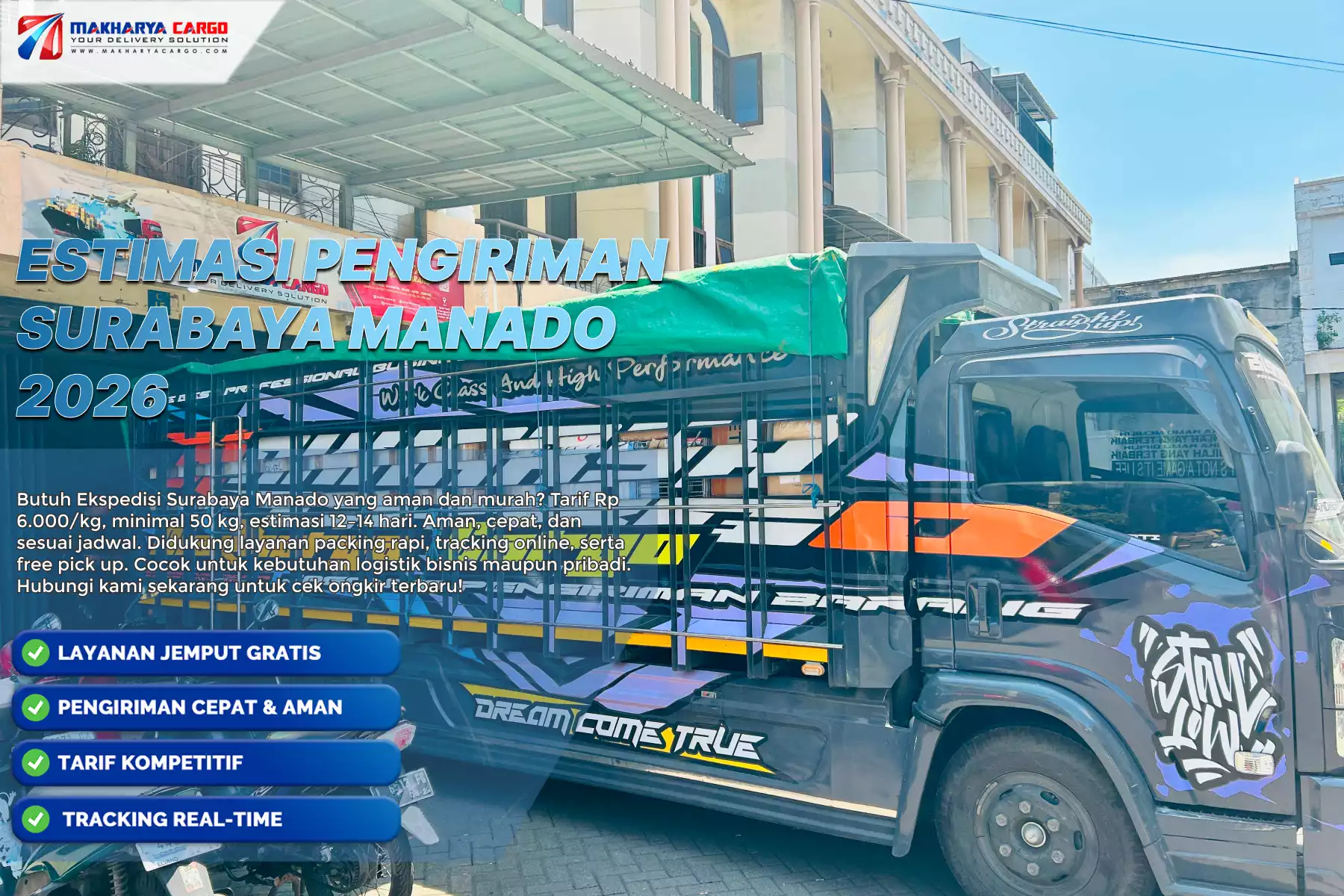 estimasi pengiriman surabaya manado jalur laut dan udara
