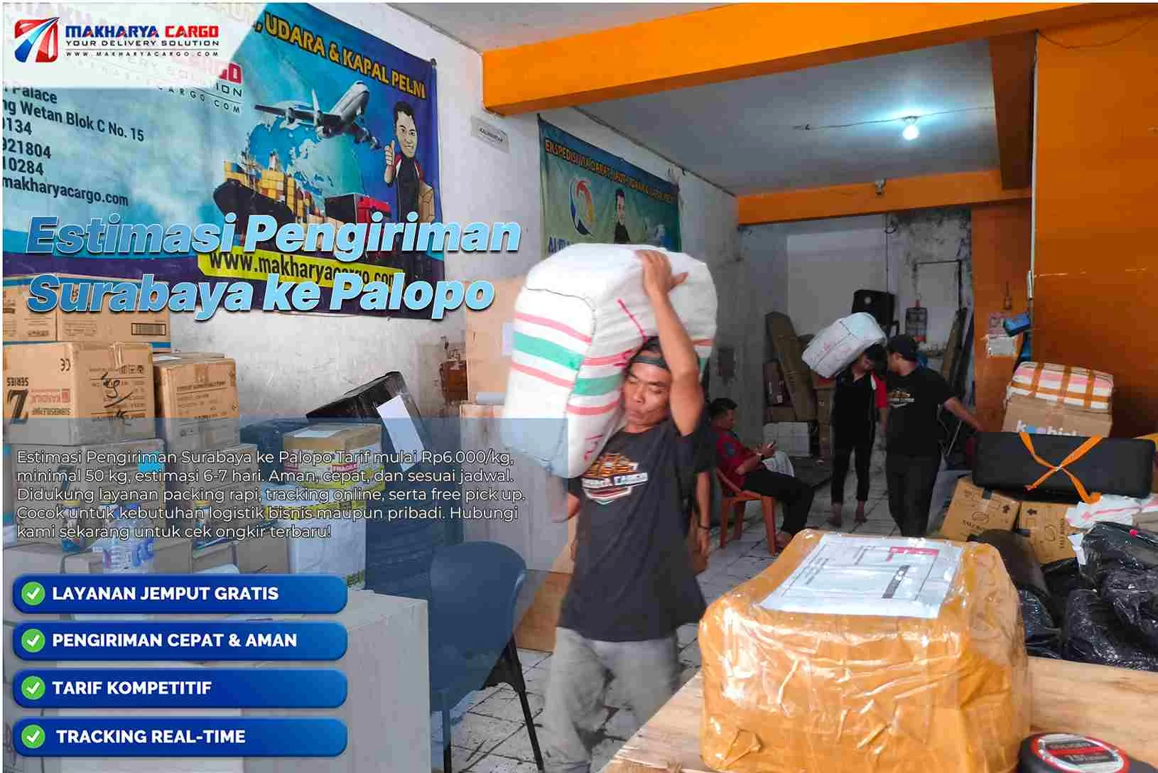 Estimasi Pengiriman Surabaya ke Palopo
