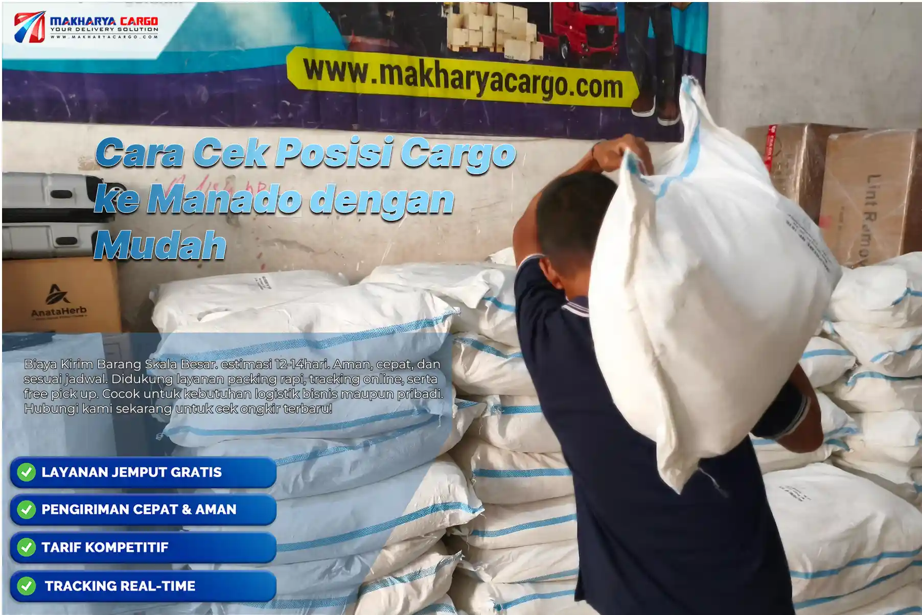 Cara cek posisi cargo ke Manado online