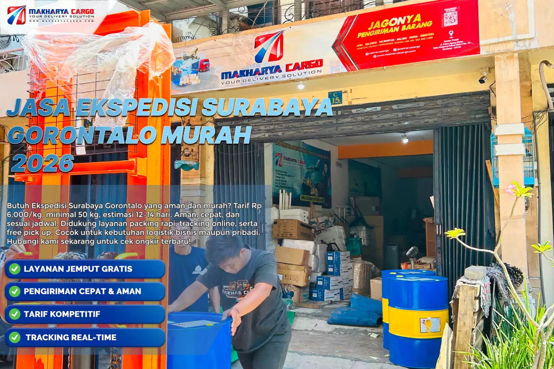 Jasa Ekspedisi Surabaya Gorontalo Murah & Terpercaya 2026 5 layanan jasa ekspedisi surabaya gorontalo murah untuk pengiriman barang