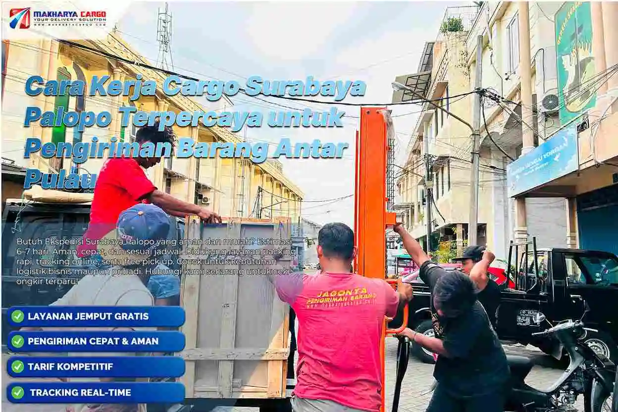 cara kerja cargo Surabaya Palopo untuk pengiriman barang antar pulau