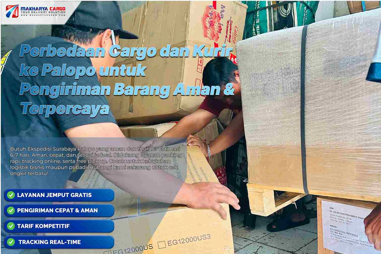 Perbedaan Cargo dan Kurir ke Palopo
