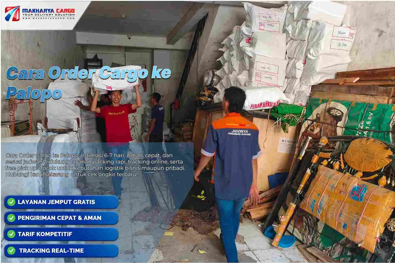 cara order cargo ke palopo