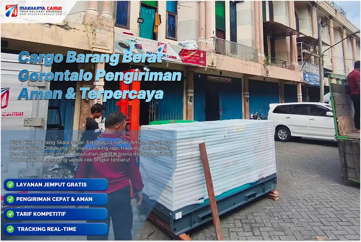 cargo barang berat Gorontalo untuk distribusi proyek