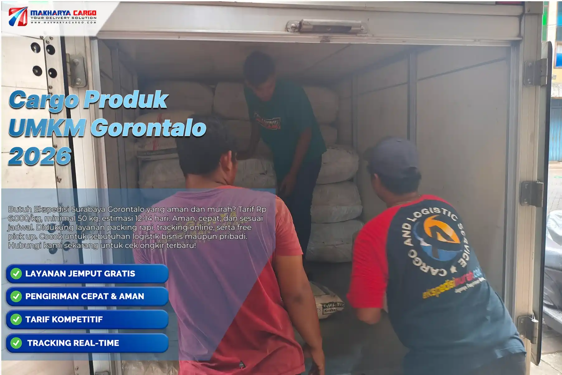 Cargo Produk UMKM Gorontalo layanan ekspedisi murah dan cepat untuk pengiriman barang UMKM antar pulau dengan sistem logistik terpercaya