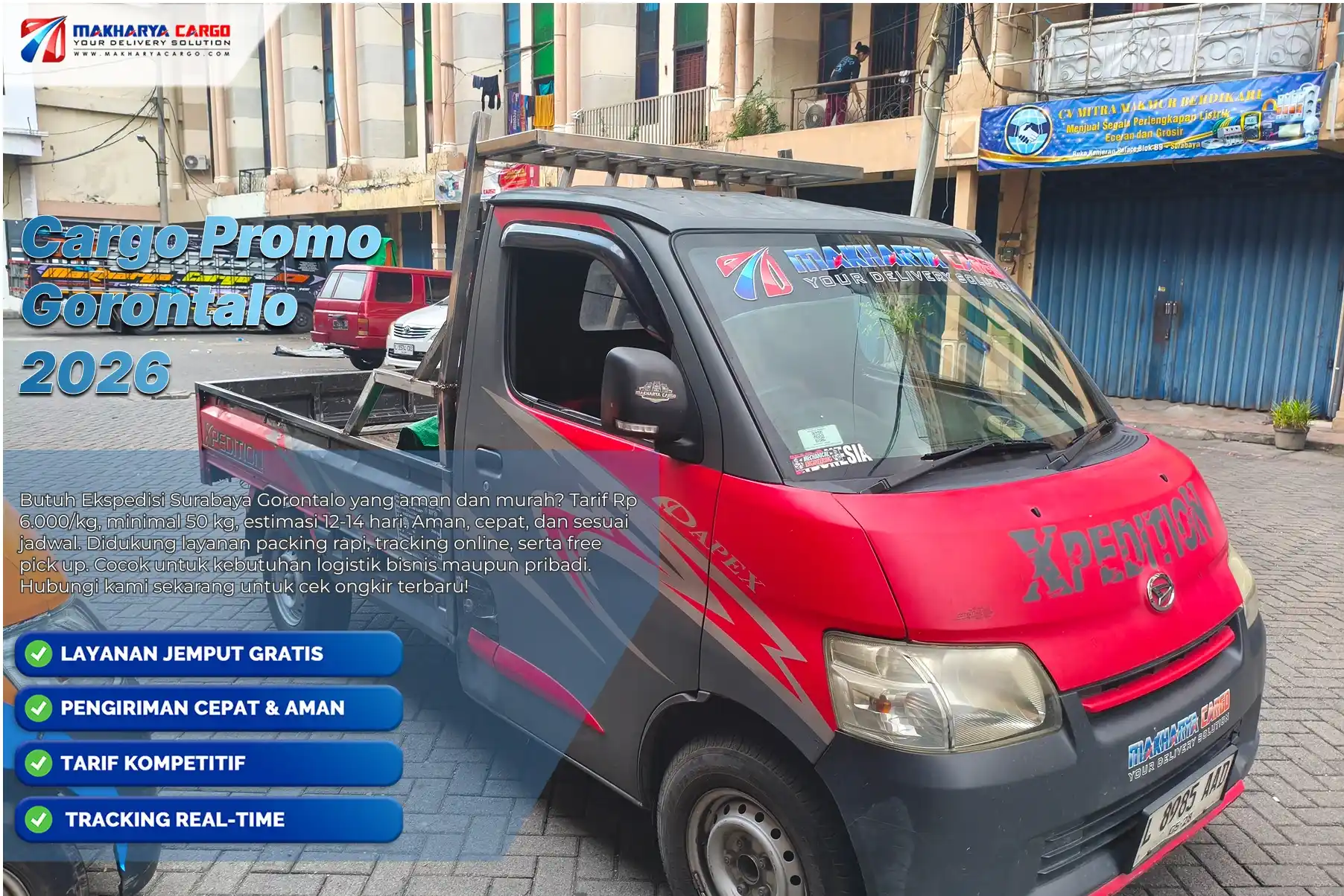 Cargo promo Gorontalo layanan pengiriman barang murah dan cepat terpercaya