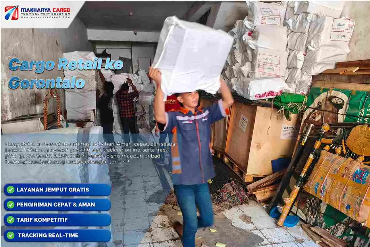 cargo retail ke gorontalo