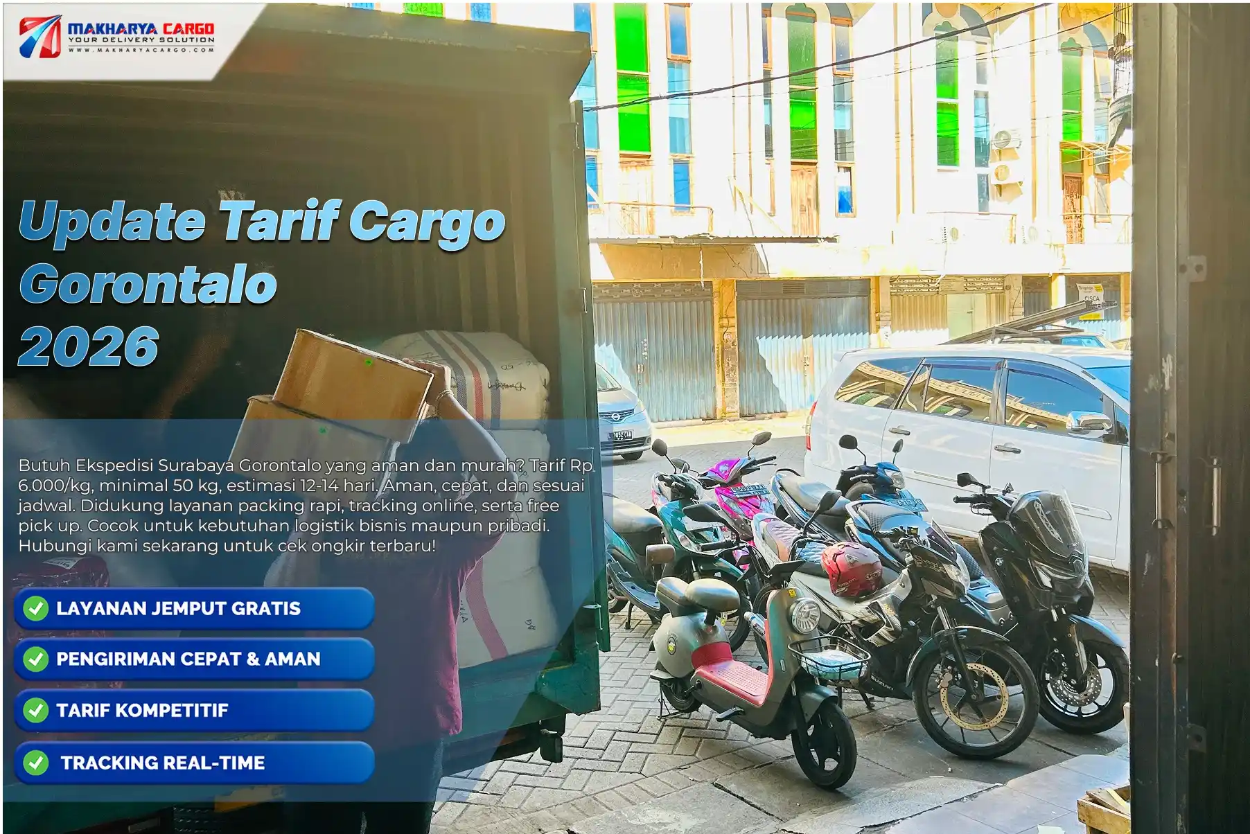 Layanan ekspedisi Gorontalo dan update harga cargo terbaru untuk pengiriman barang