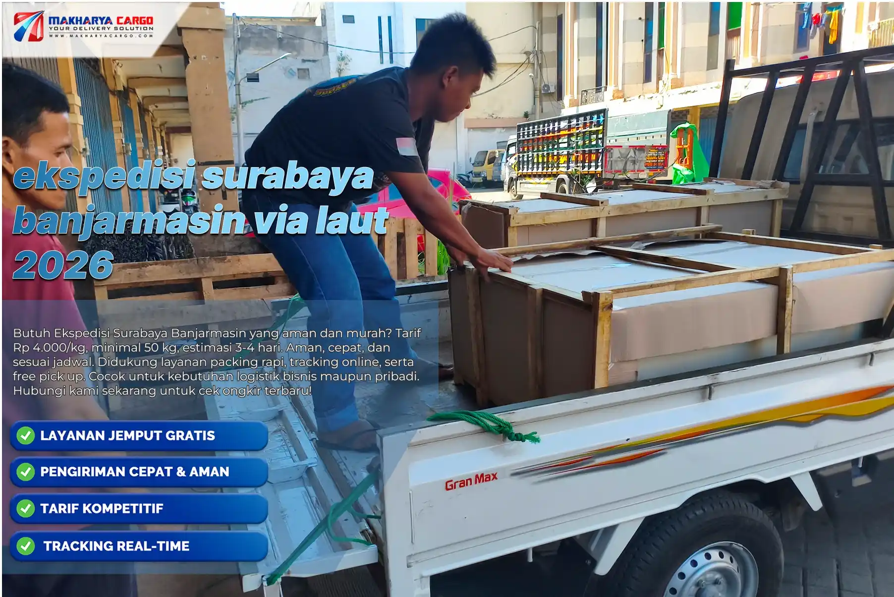 Ekspedisi Surabaya Banjarmasin Via Laut | Harga Mulai 4.000/Kg 5 Ekspedisi Surabaya Banjarmasin via laut dengan tarif mulai Rp4.000 per kg, estimasi pengiriman 3–4 hari, aman dan terpercaya.