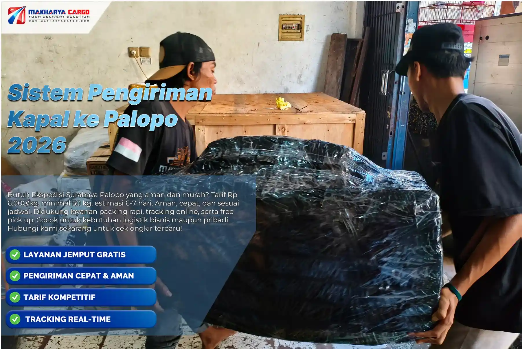 pengiriman barang via kapal laut menuju wilayah Palopo