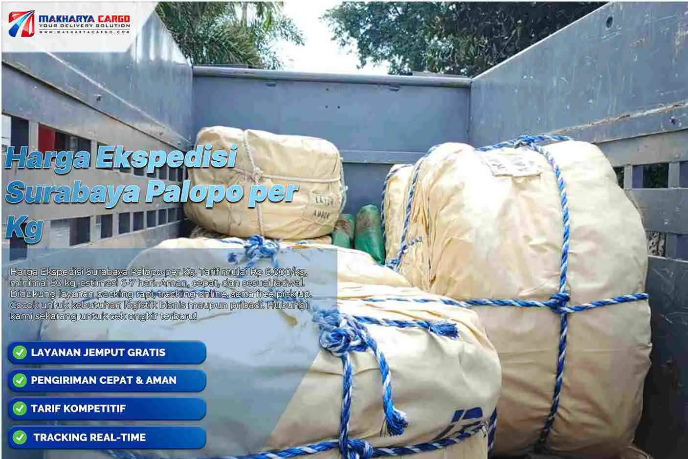 Harga Ekspedisi Surabaya Palopo per Kg