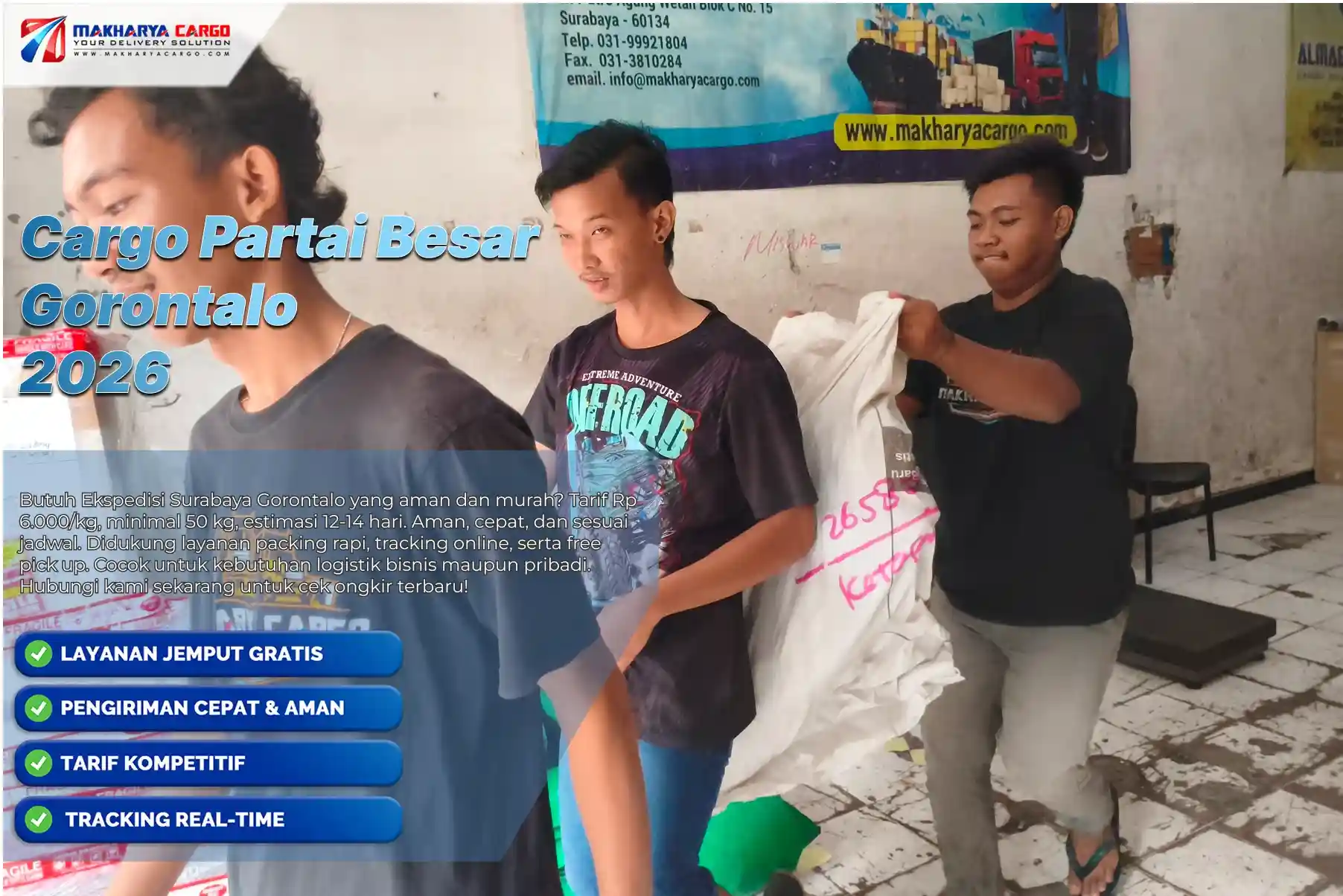 Jasa cargo Gorontalo partai besar pengiriman murah dan aman antar pulau