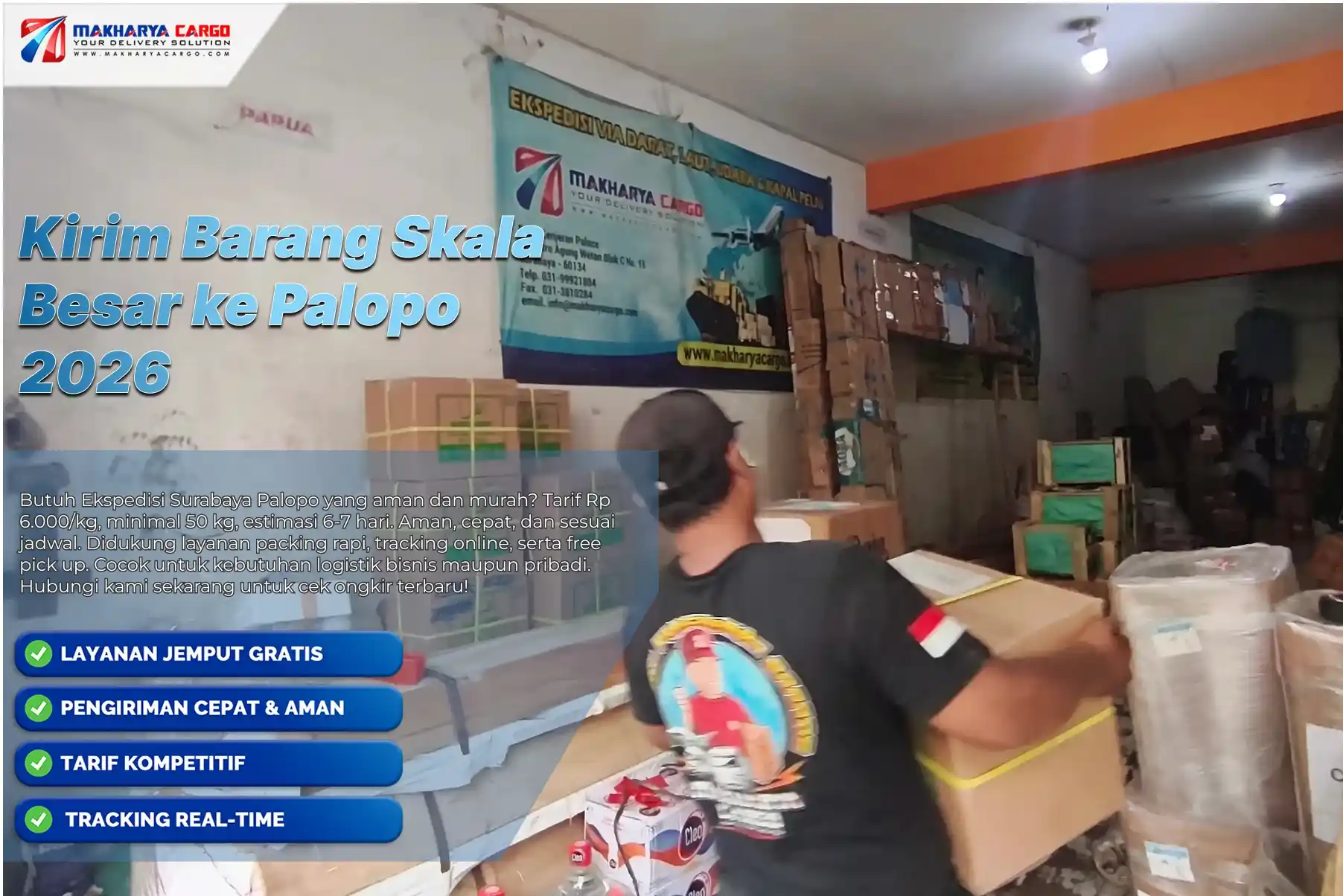 Kirim Barang Skala Besar ke Palopo | Solusi Cargo Aman, Cepat, dan Terjangkau 6 Jasa kirim barang ke Palopo dengan layanan ekspedisi profesional dan terpercaya