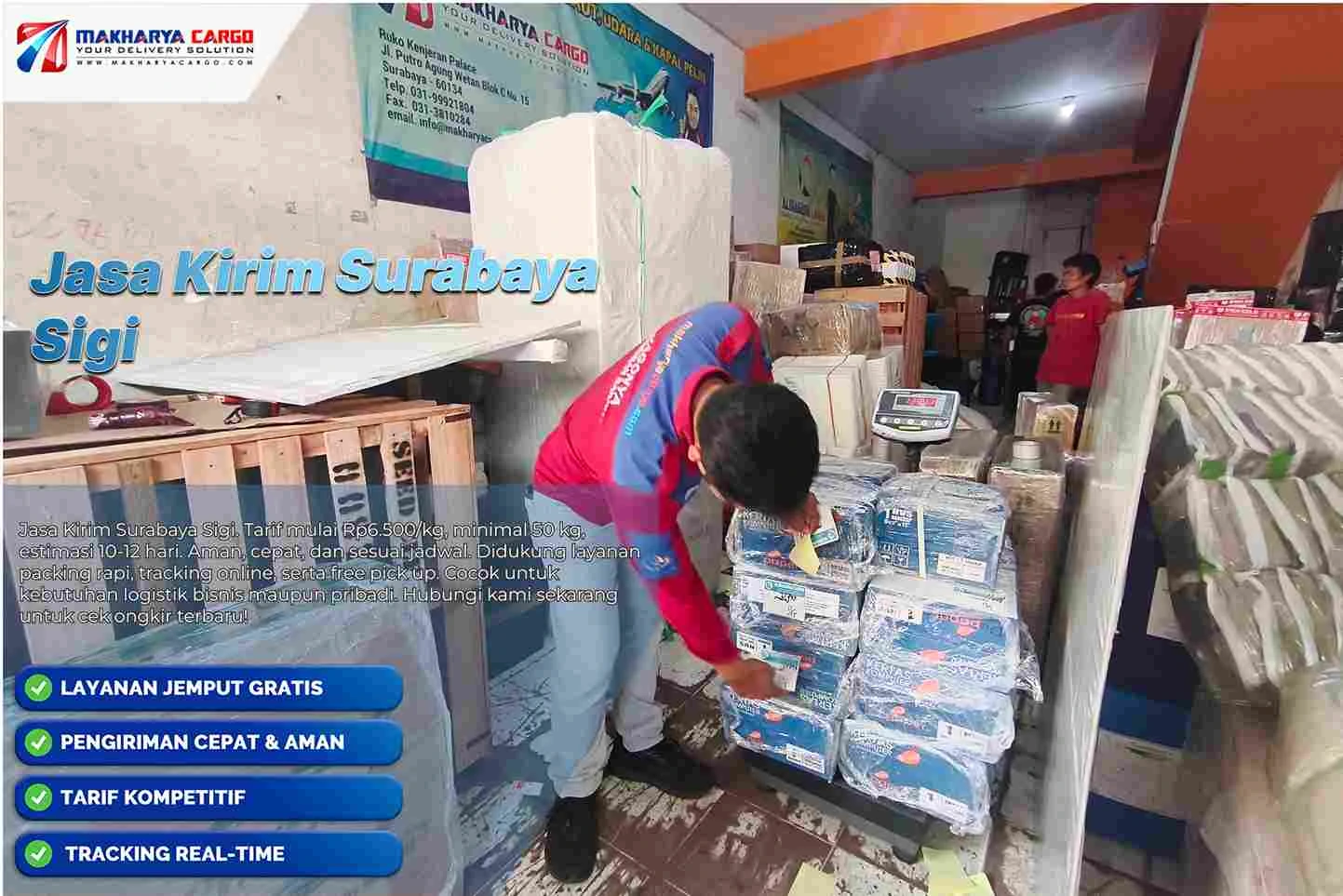 jasa kirim surabaya sigi