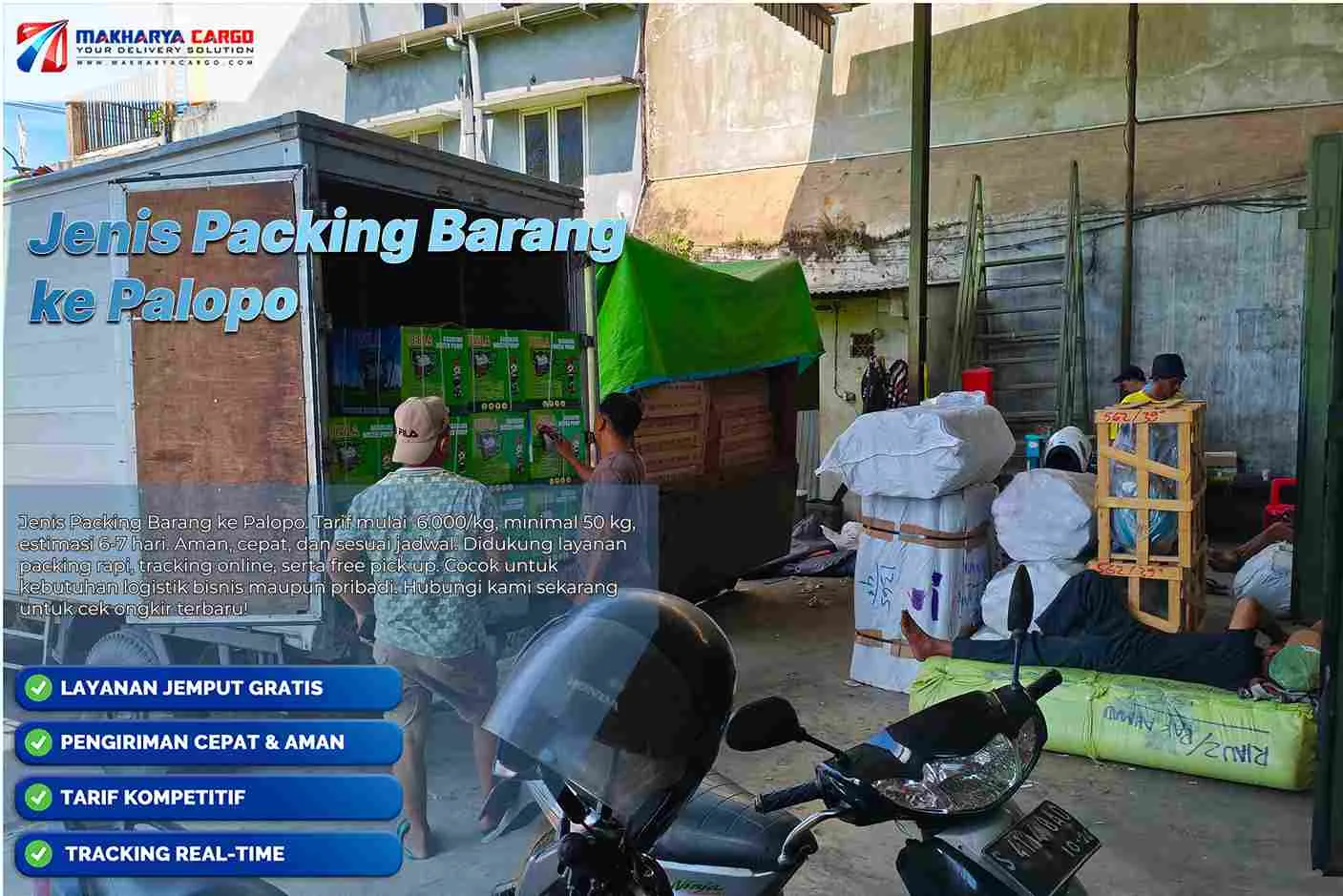 jenis packing barang ke palopo