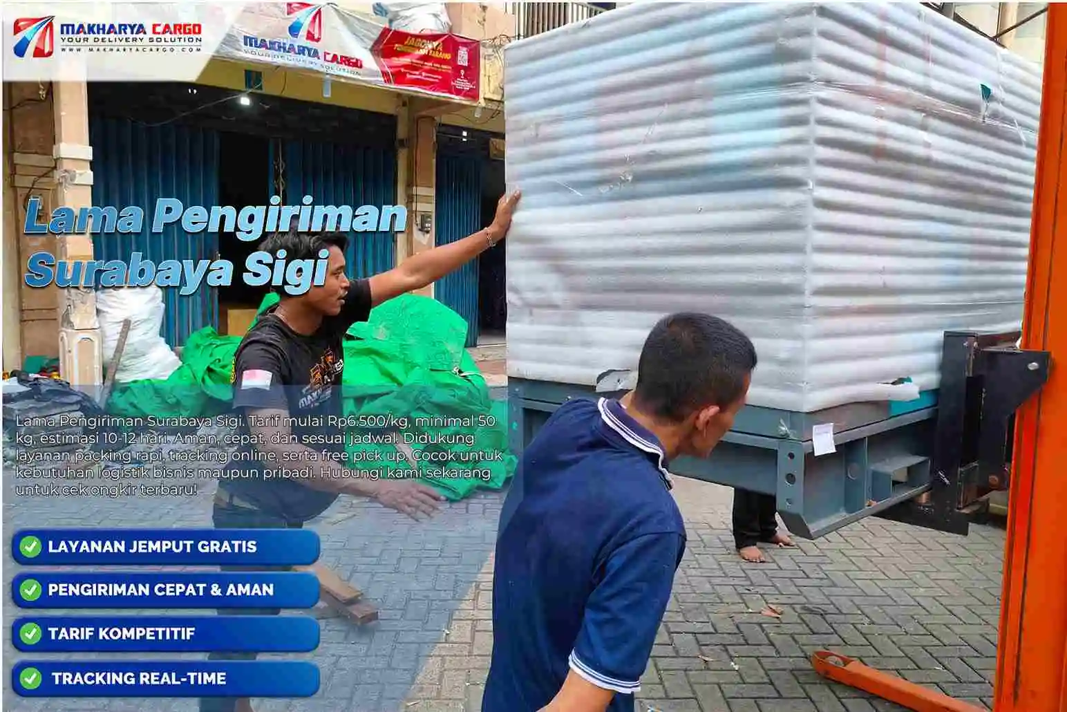 lama pengiriman surabaya sigi