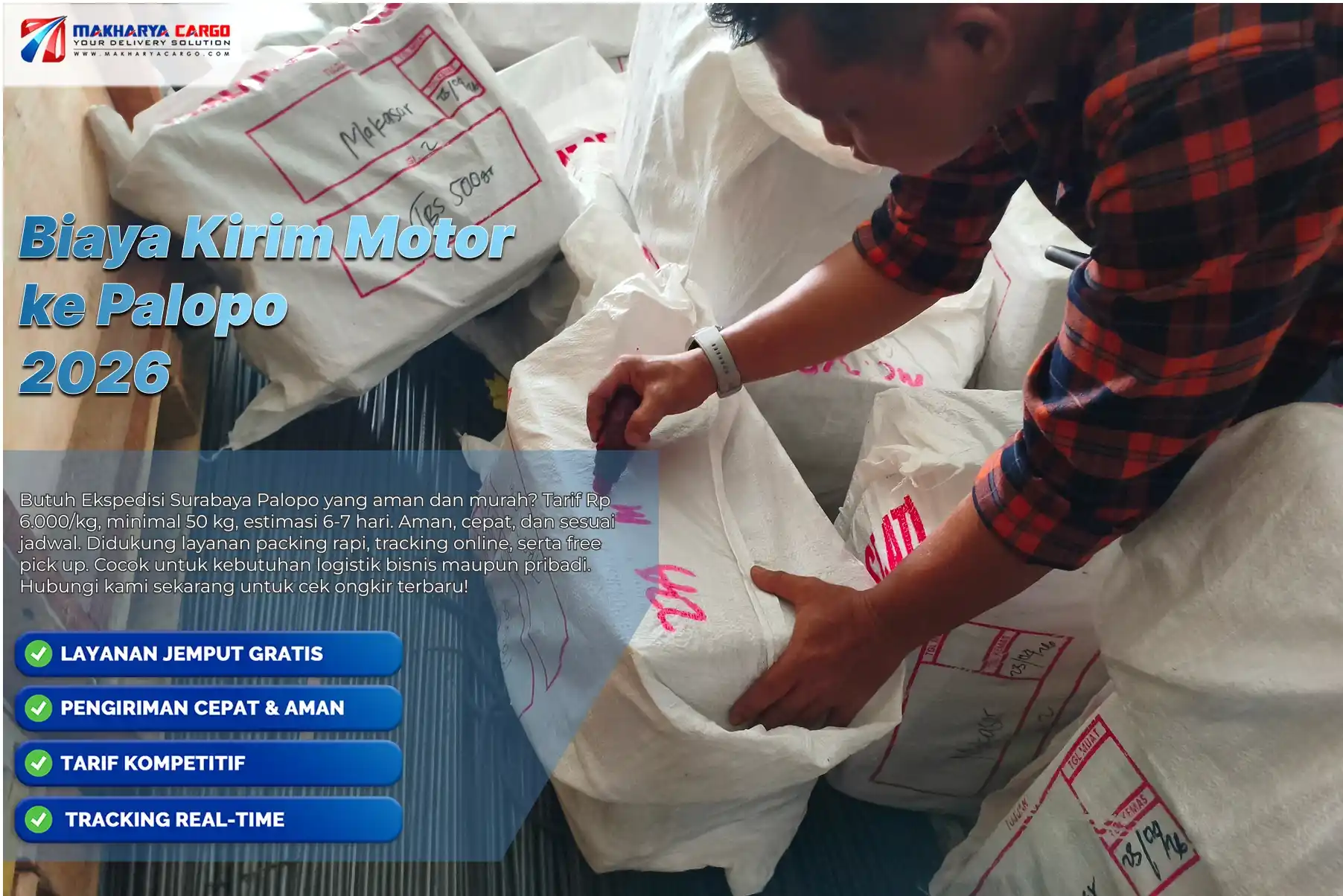 Estimasi ongkir kirim motor ke Palopo dengan tarif ekspedisi terbaru