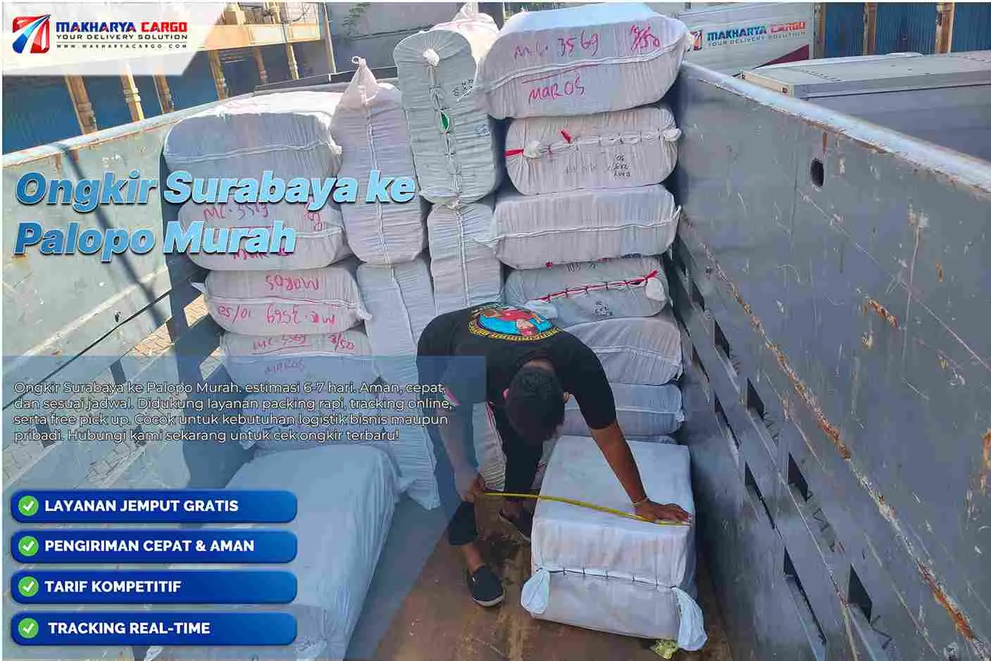 ongkir surabaya ke palopo murah