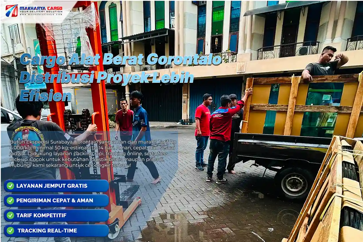 cargo alat berat Gorontalo untuk proyek konstruksi