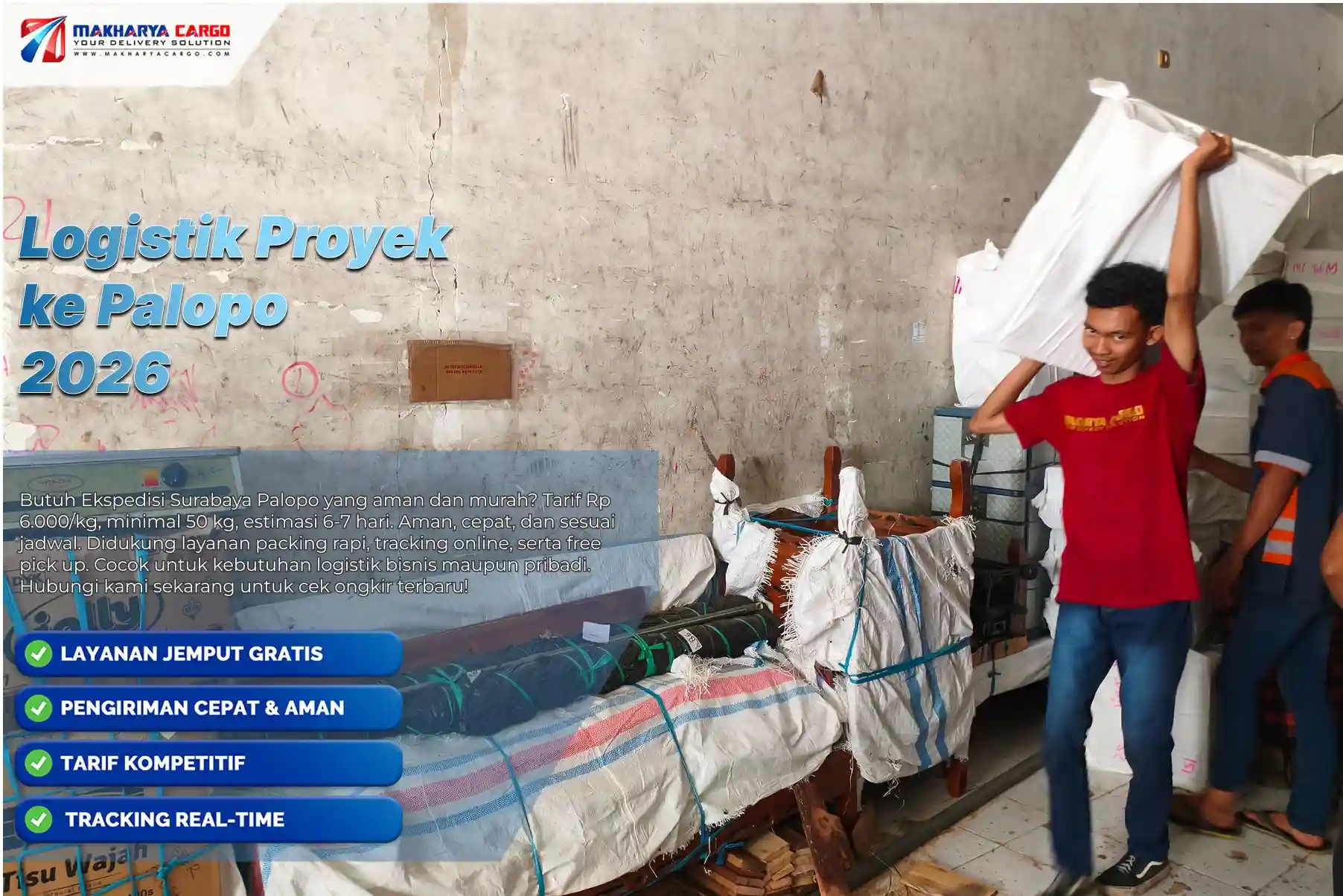 Pengiriman alat berat dalam layanan logistik proyek ke Palopo untuk kebutuhan konstruksi dan industri