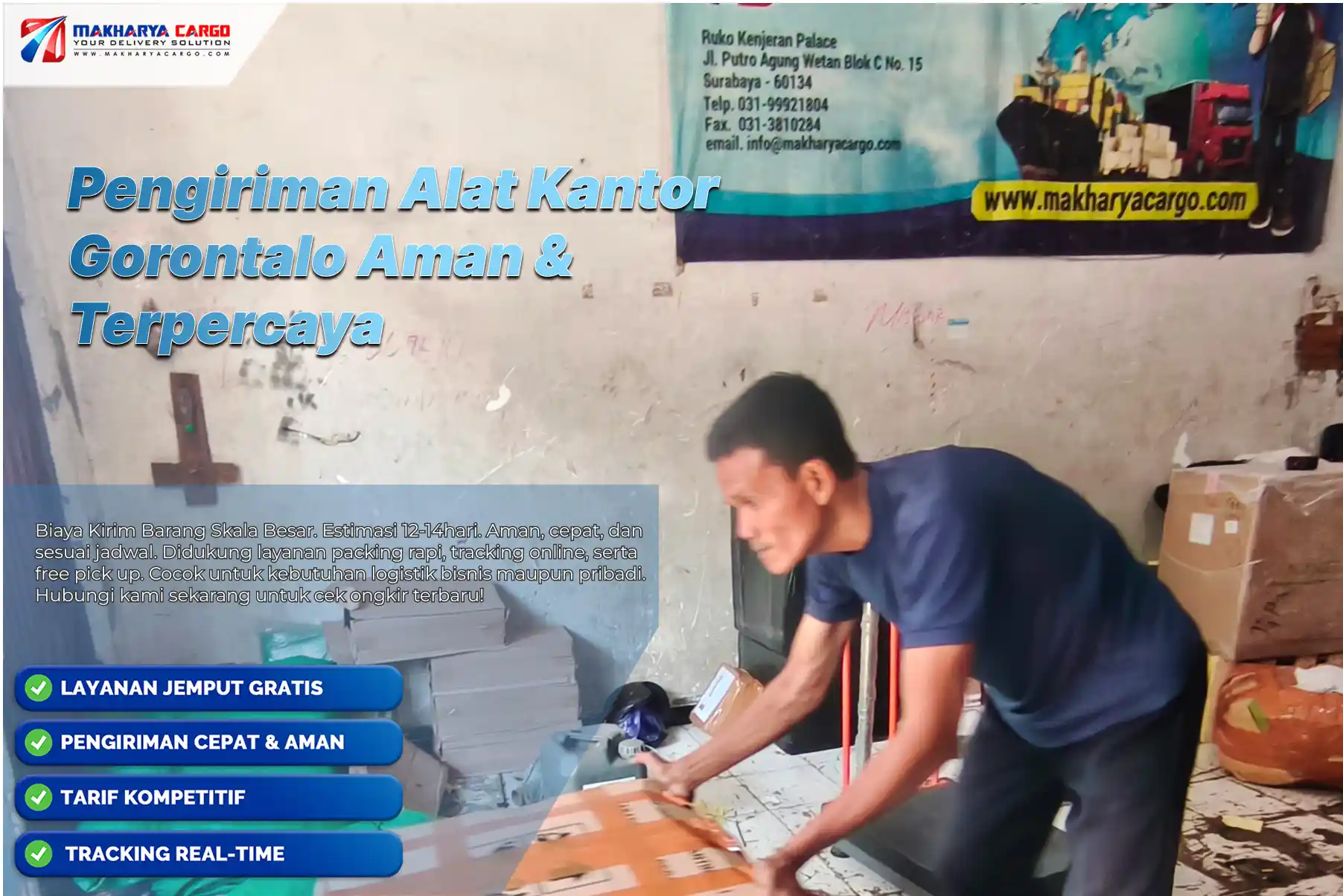 pengiriman alat kantor Gorontalo untuk perlengkapan kerja