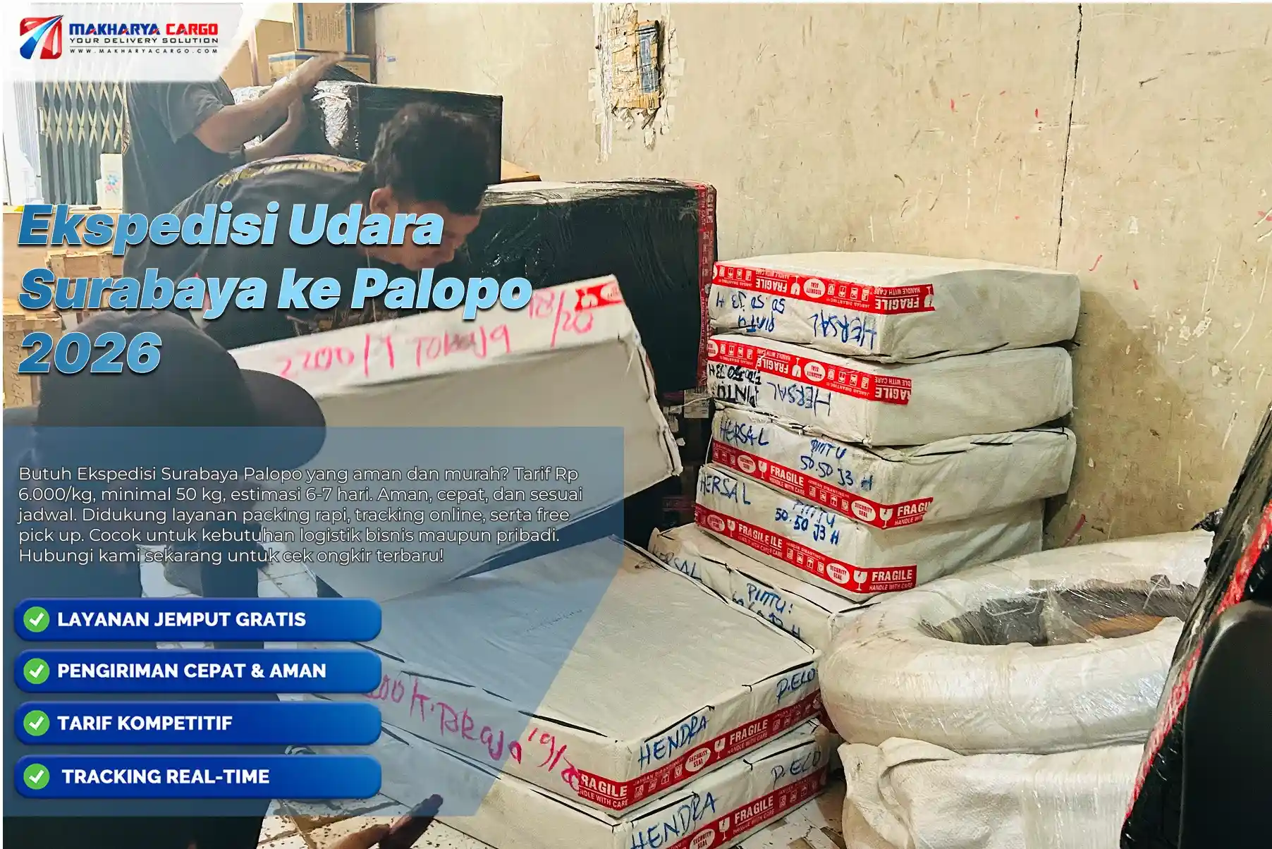 Proses cargo udara Surabaya Palopo untuk distribusi barang antarpulau