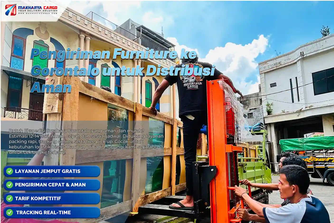 pengiriman furniture ke Gorontalo aman dan rapi