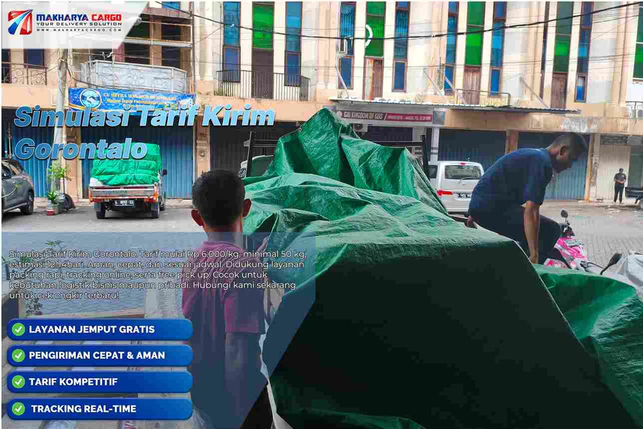 simulasi tarif kirim gorontalo