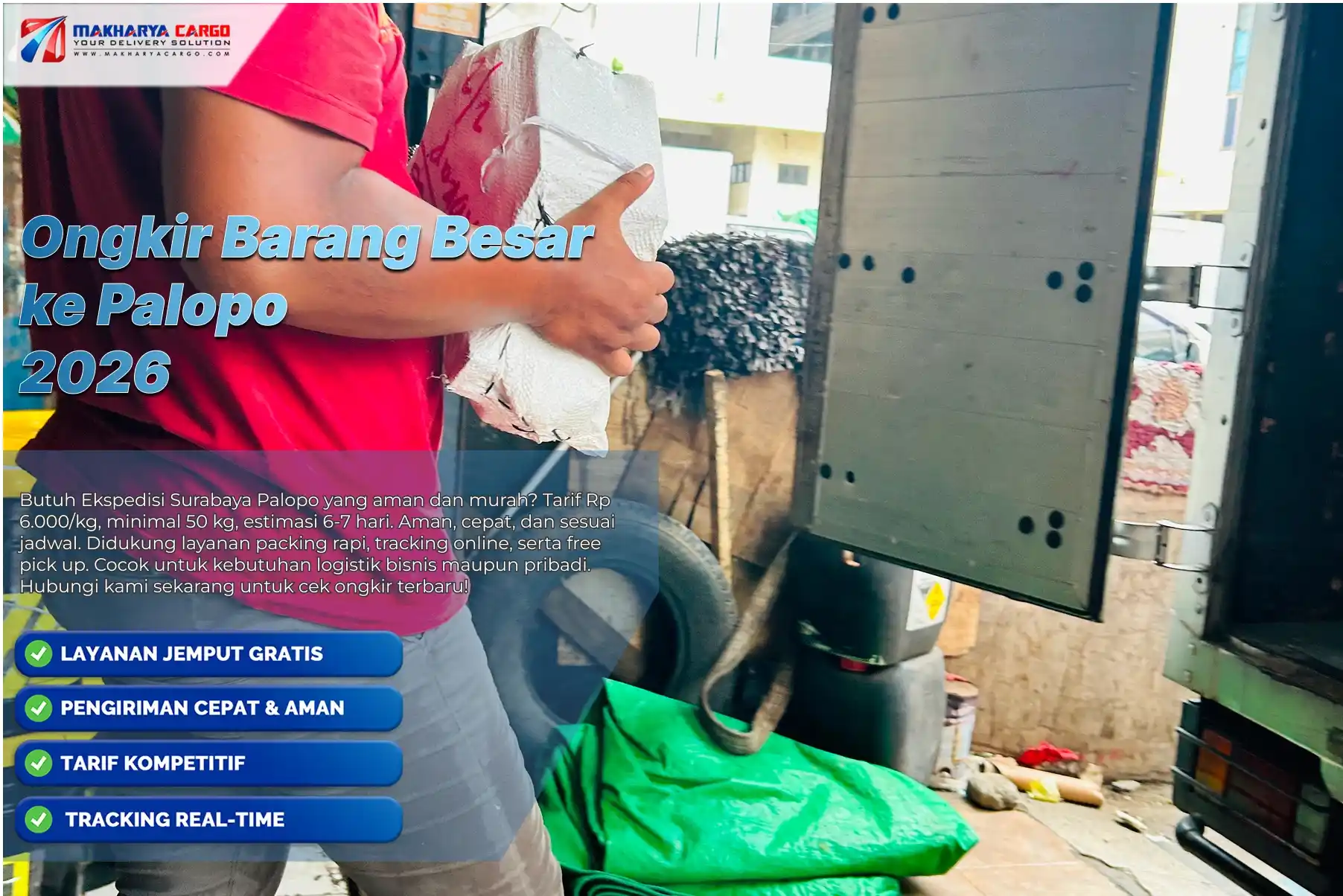Layanan ongkir cargo Palopo untuk pengiriman mesin dan alat berat