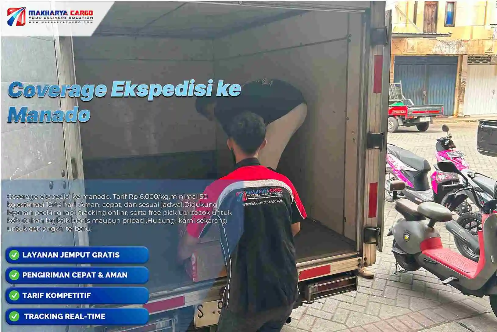 coverage ekspedisi ke manado