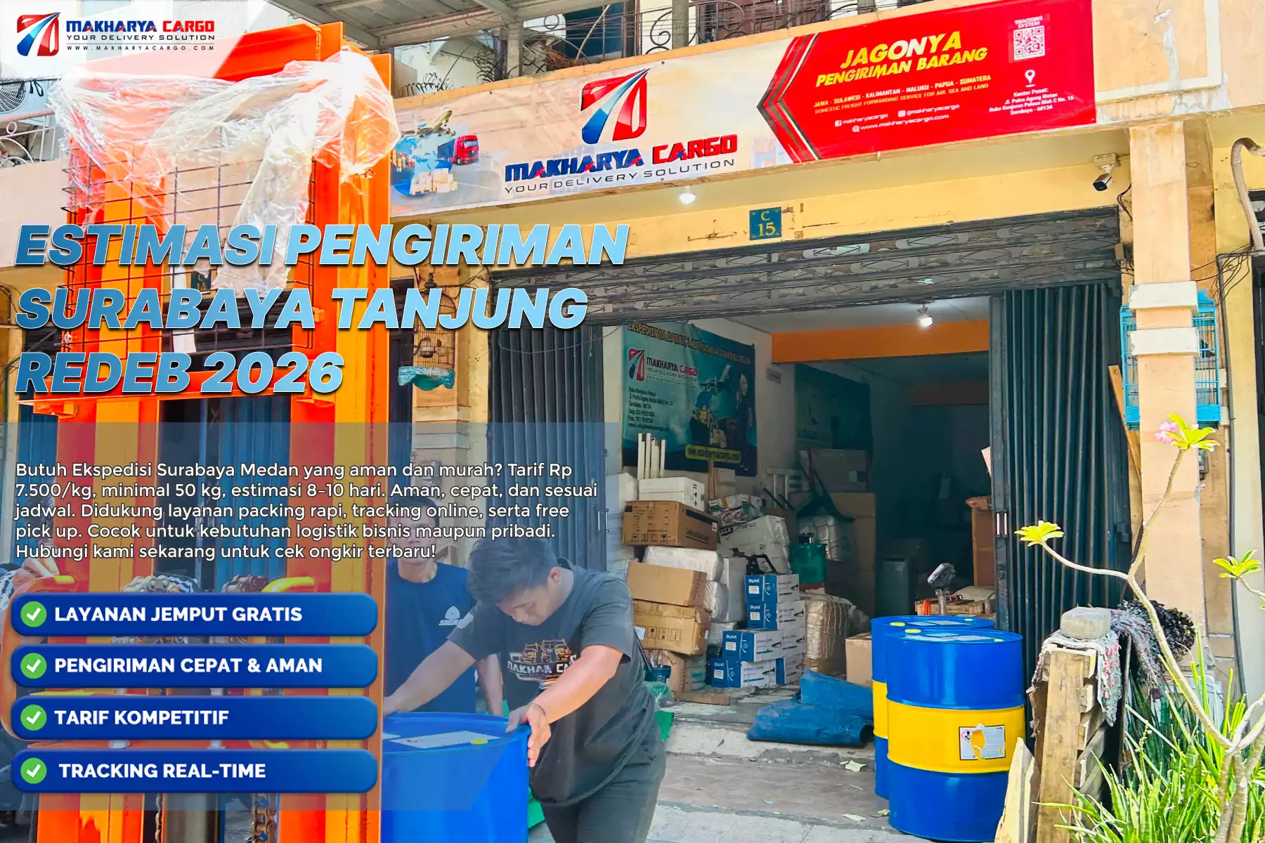 Estimasi Pengiriman Surabaya Tanjung Redeb 