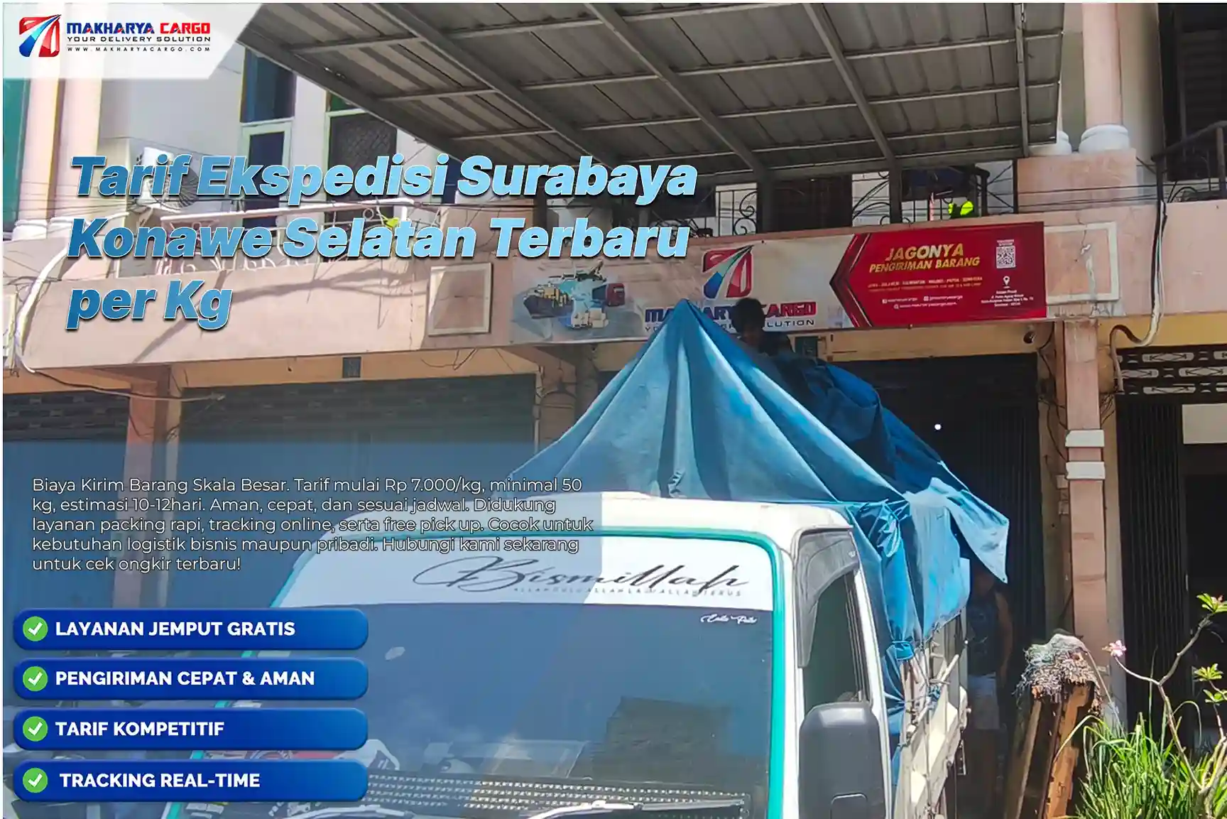 Tarif ekspedisi Surabaya Konawe Selatan terbaru per kg