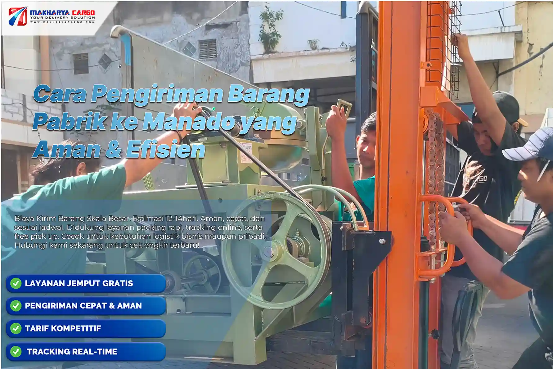 cara pengiriman barang pabrik ke manado