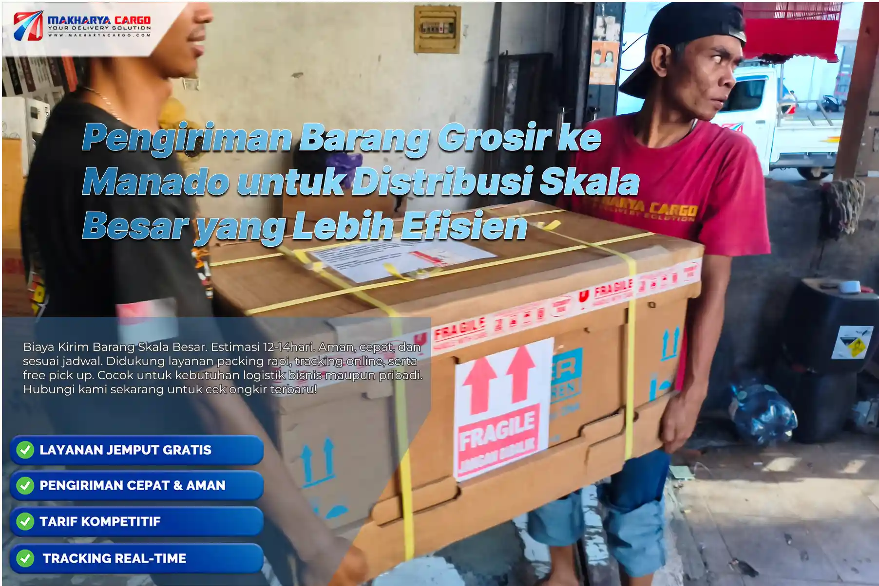 Pengiriman Barang Grosir ke Manado untuk Distribusi Skala Besar yang Lebih Efisien 6 Pengiriman Barang Grosir ke Manado menggunakan layanan cargo profesional untuk distribusi barang skala besar.