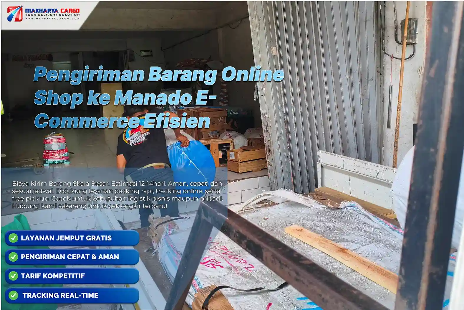 Pengiriman Barang Online Shop ke Manado menggunakan layanan cargo profesional untuk mendukung distribusi bisnis e-commerce.